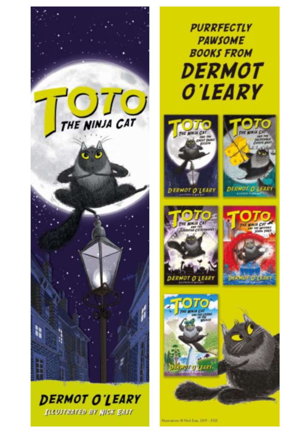 Toto the Ninja Cat Series Bookmarks
