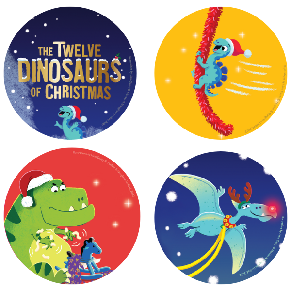 12 Dinosaurs of Christmas Baubles