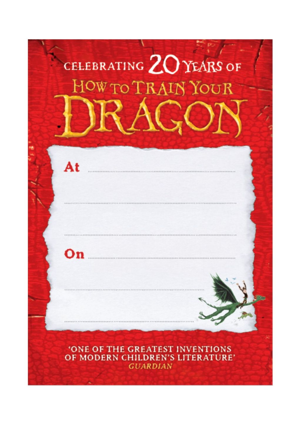 How to Train Your Dragon anniversary event poster