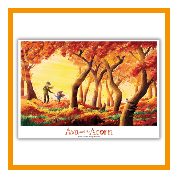 Ava and the Acorn A4 print