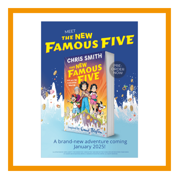 The New Famous Five Preorder standee