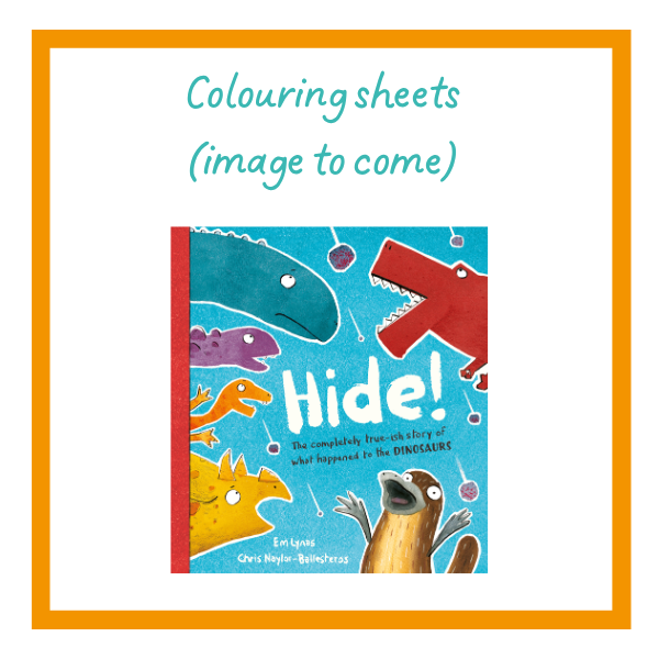 Hide! cover stand in image on a white background with orange details