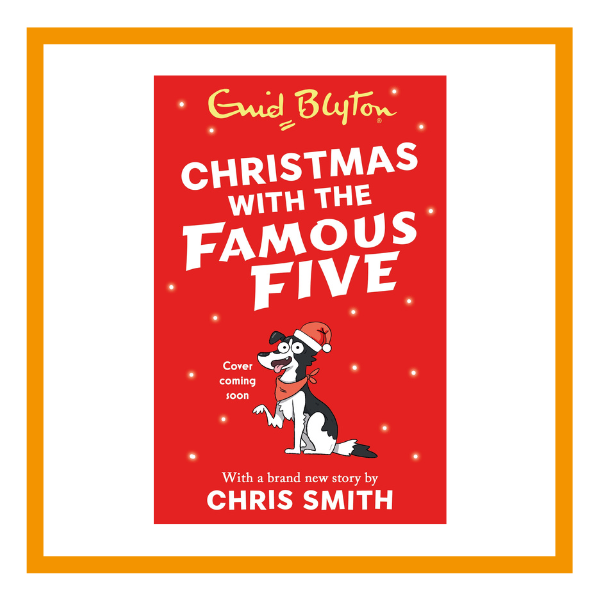 Chistmas with the famous five cover on a white background with an orange border
